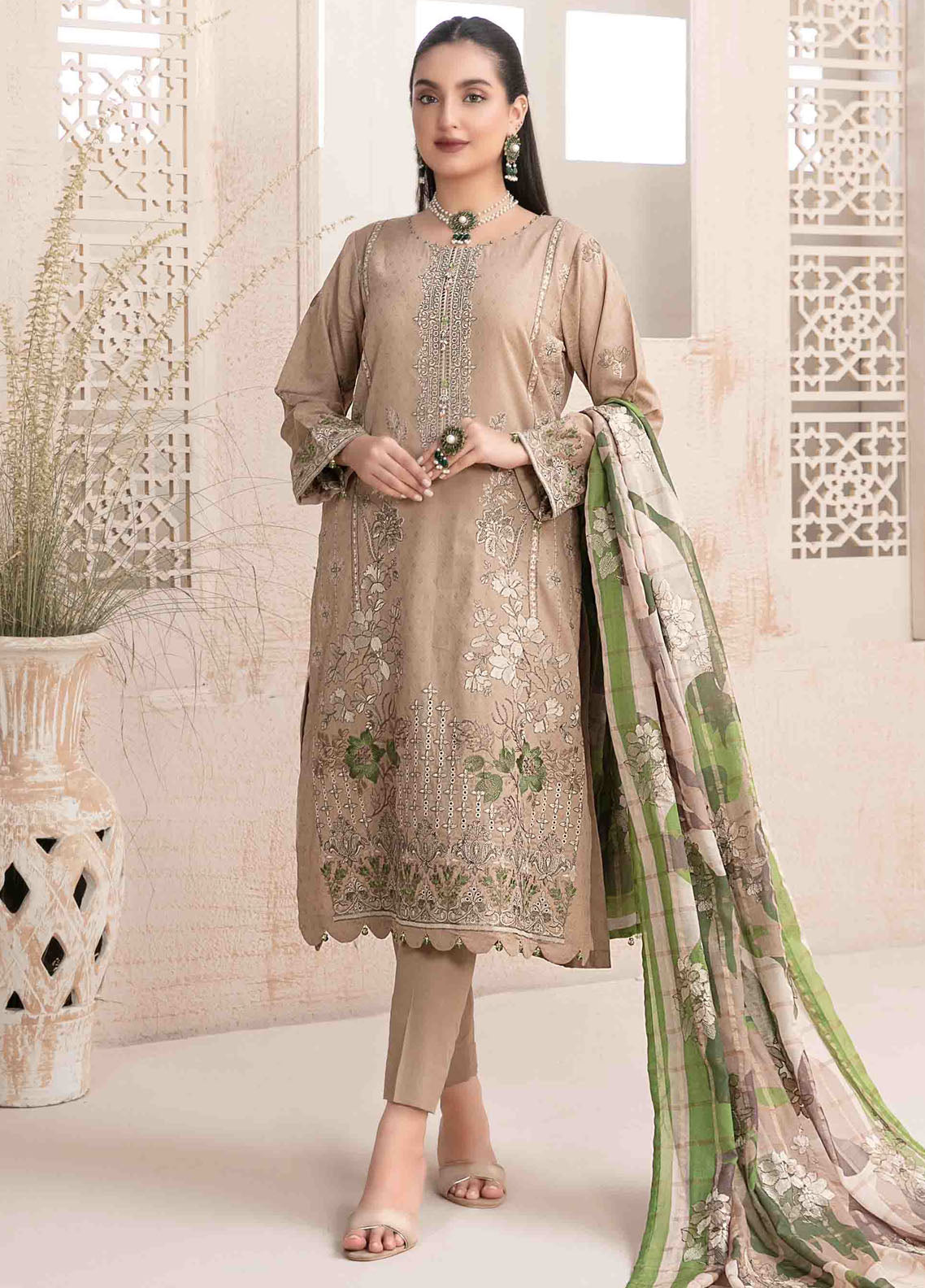 Maherooh By Tawakkal Fabrics Embroidered Lawn Jacquard Collection 2023 D-9258