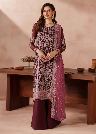 Mahrosh by Zarif Embroidered Chiffon Suits Unstitched 3 Piece ZAF25MF MUF-02 Samrose