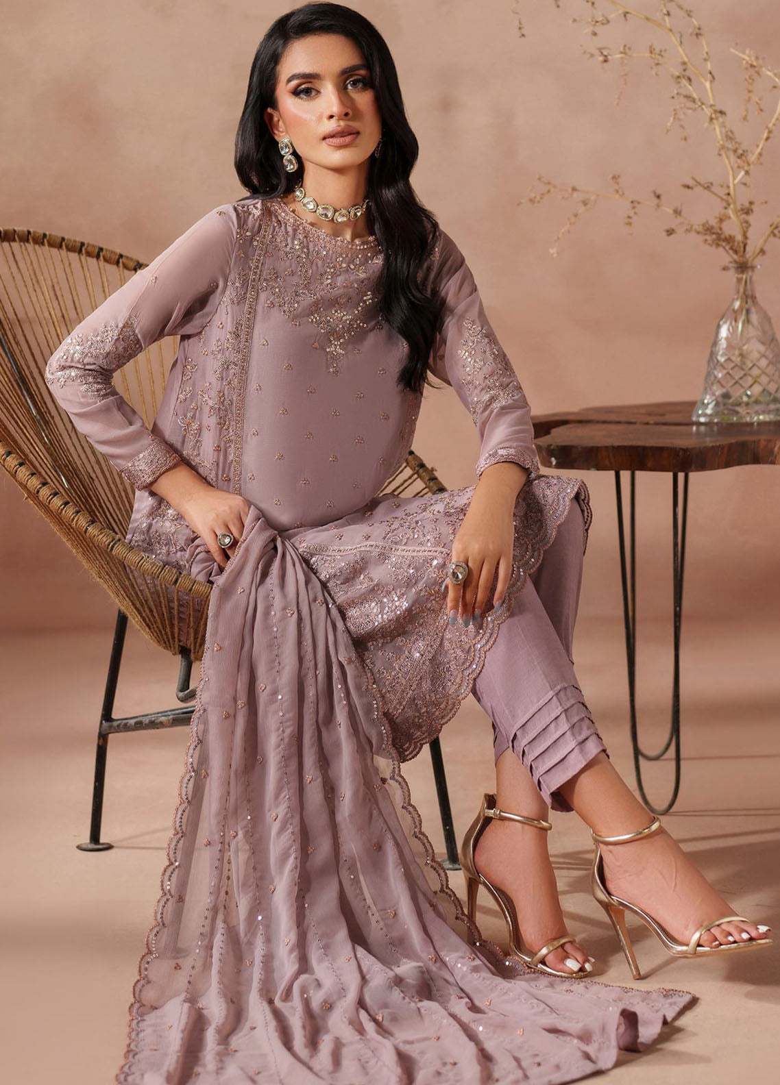 Mahrosh by Zarif Embroidered Chiffon Suits Unstitched 3 Piece ZAF25MF MUF-04 Saheer