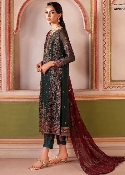 Mahrosh by Zarif Embroidered Chiffon Suits Unstitched 3 Piece ZAF25MF MUF-07 Minsha