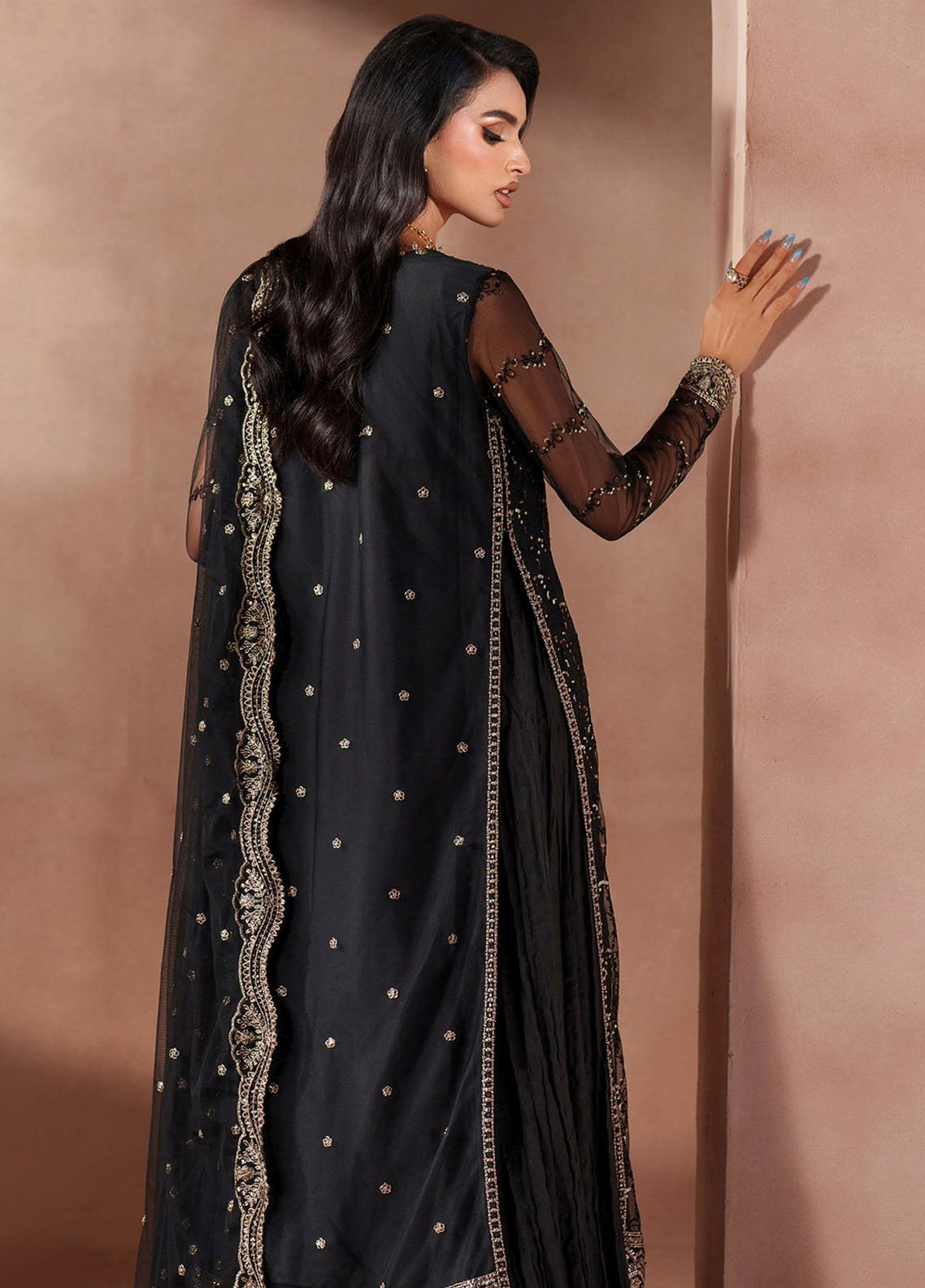 Mahrosh by Zarif Embroidered Net Suits Unstitched 3 Piece ZAF25MF MUF-01 Ishaal