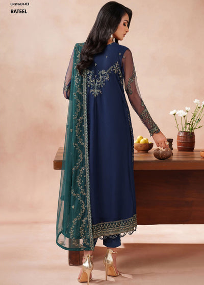 Mahrosh by Zarif Embroidered Net Suits Unstitched 3 Piece ZAF25MF MUF-03 Bateel