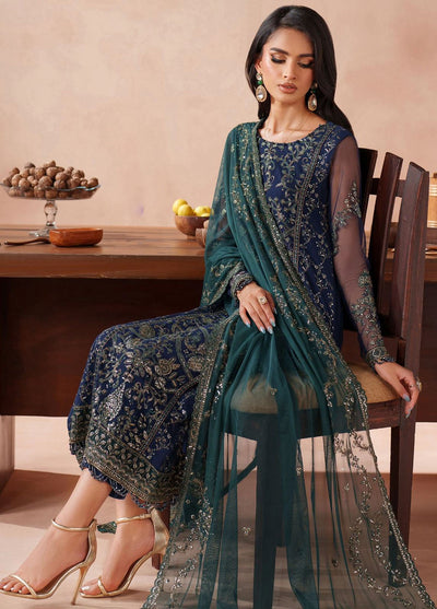 Mahrosh by Zarif Embroidered Net Suits Unstitched 3 Piece ZAF25MF MUF-03 Bateel