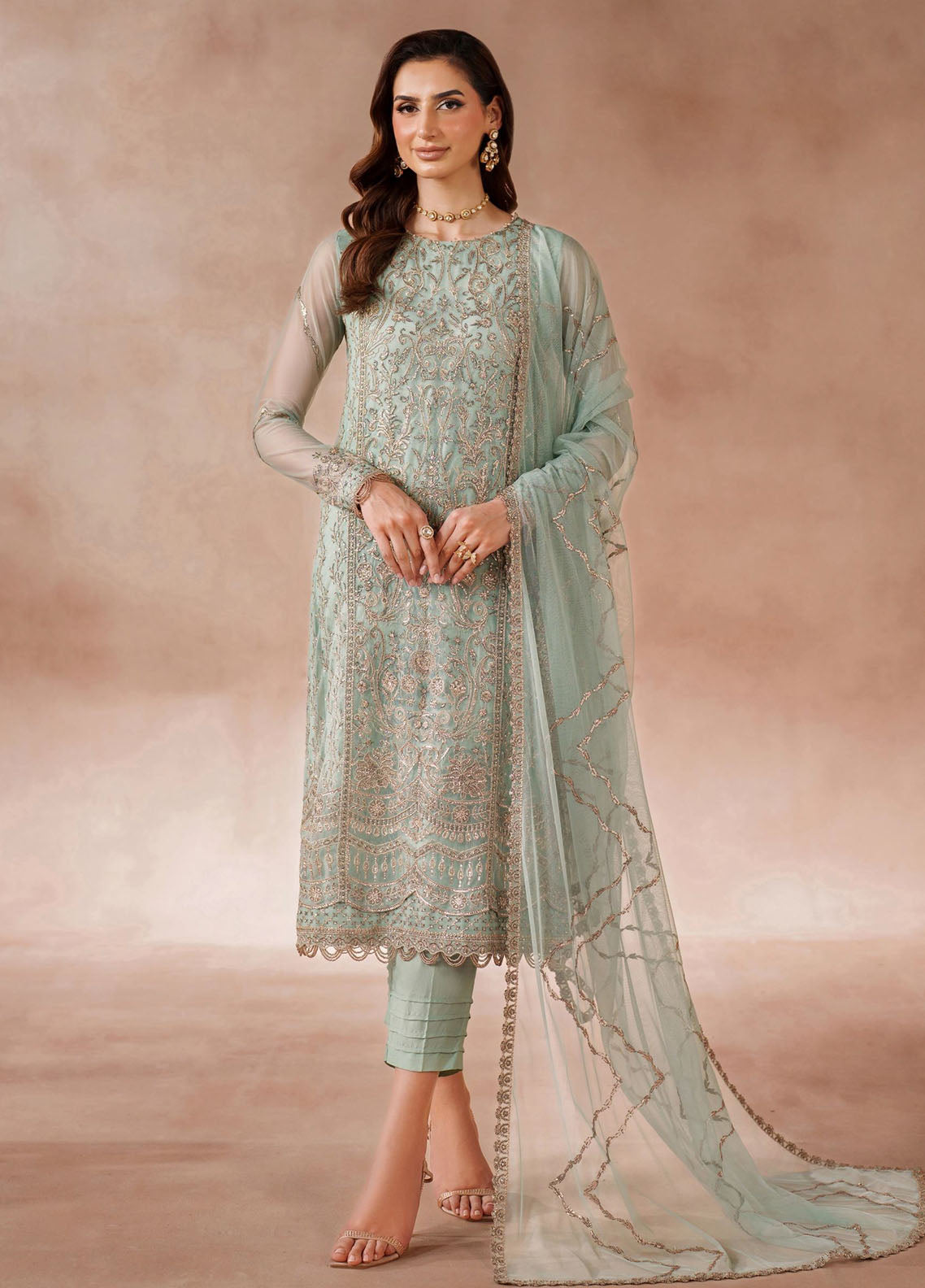 Mahrosh by Zarif Embroidered Net Suits Unstitched 3 Piece ZAF25MF MUF-05 Zarqa