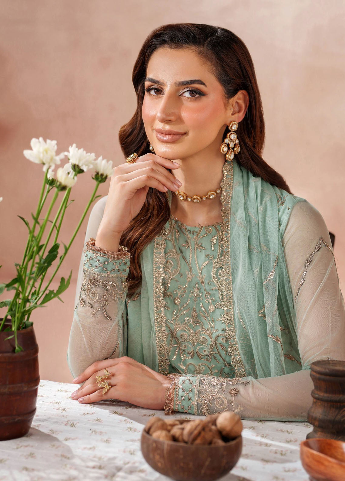 Mahrosh by Zarif Embroidered Net Suits Unstitched 3 Piece ZAF25MF MUF-05 Zarqa