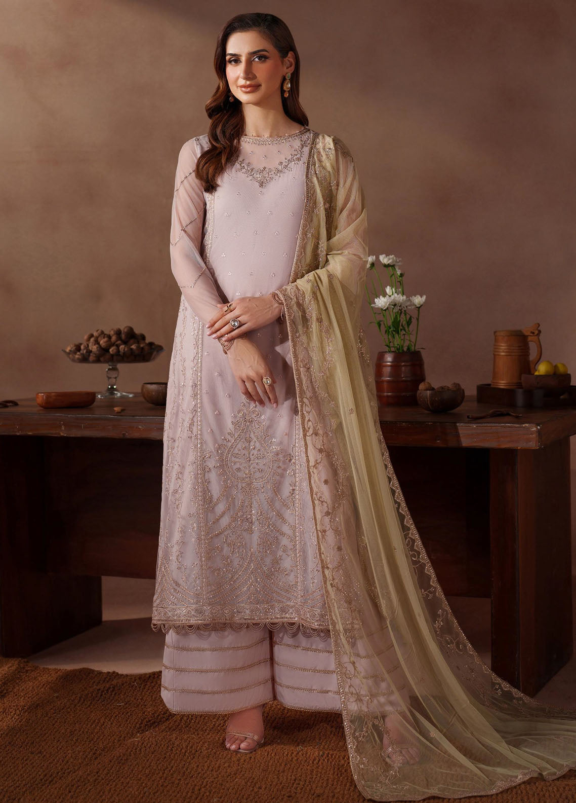 Mahrosh by Zarif Embroidered Net Suits Unstitched 3 Piece ZAF25MF MUF-06 Zinoor