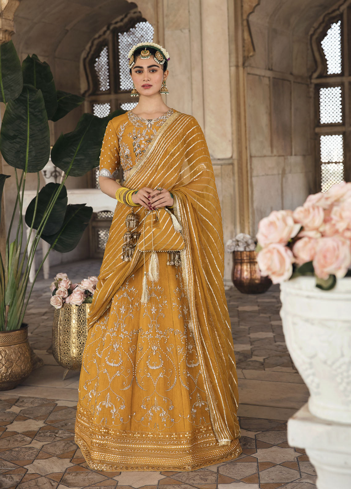 Mahum Asad Luxury Pret Raw Silk 3 Piece Dress MA23GPS NAZNEEN