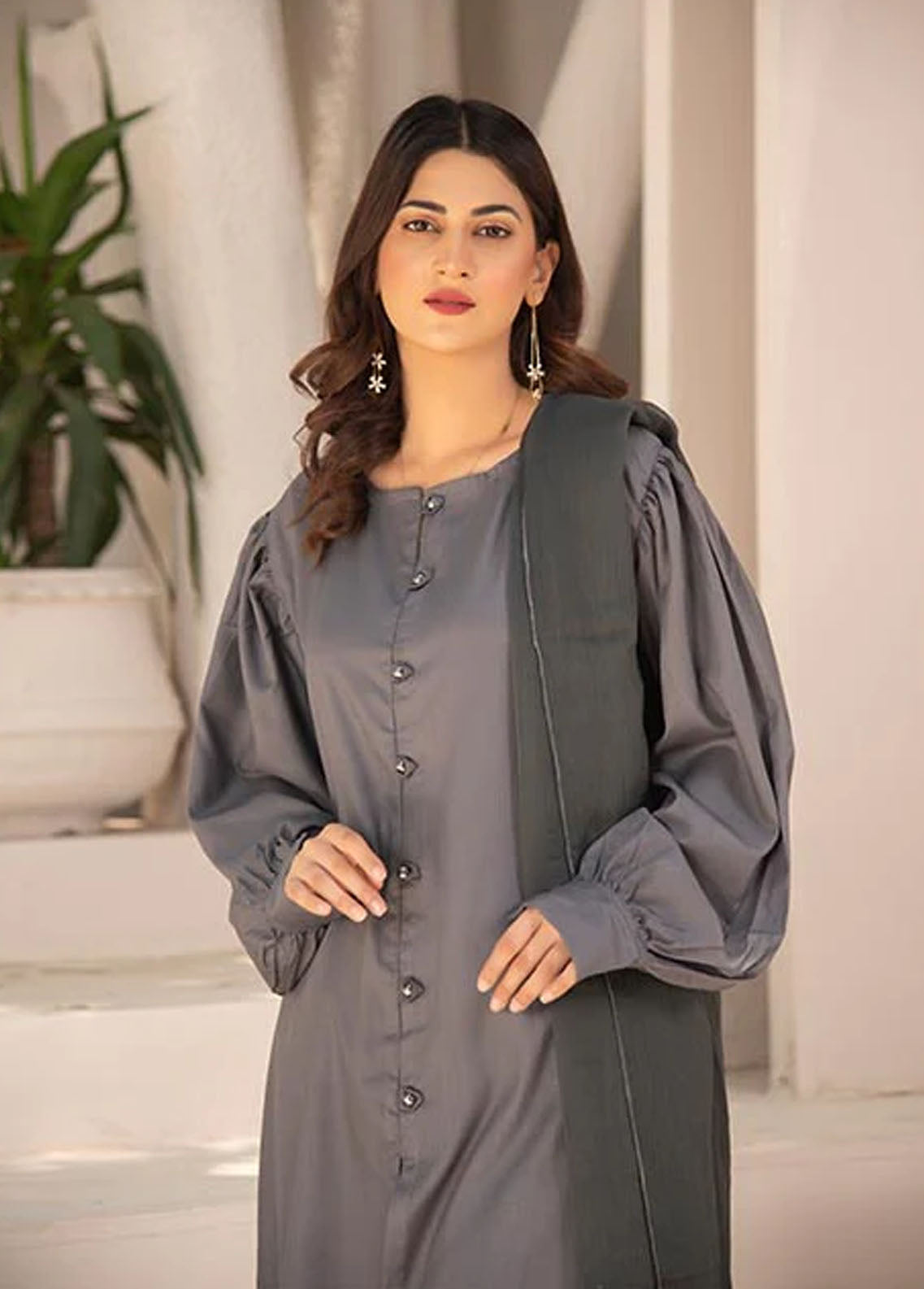 Nazmina Pret Casual Cotton 3 Piece Suit NZ23M Frosty Flair (KP-256)