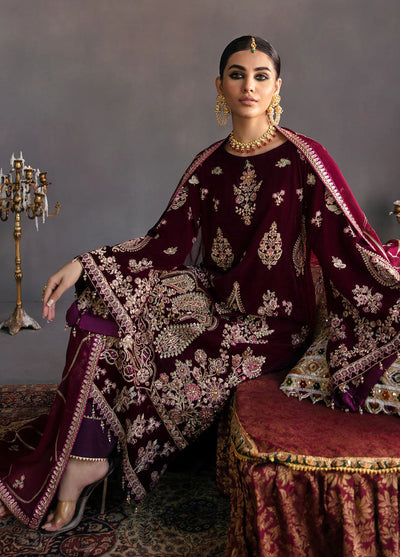 Makhmal By Emaan Adeel Unstitched Velvet Edition 2023 MK-04 Hayal