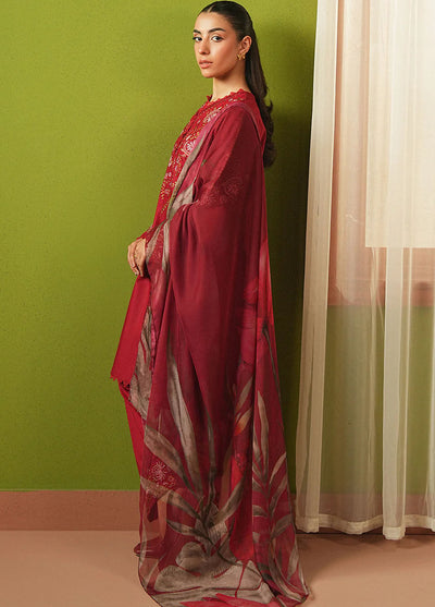 Mannat Clothing Pret Embroidered Lawn 3 Piece Suit Flare