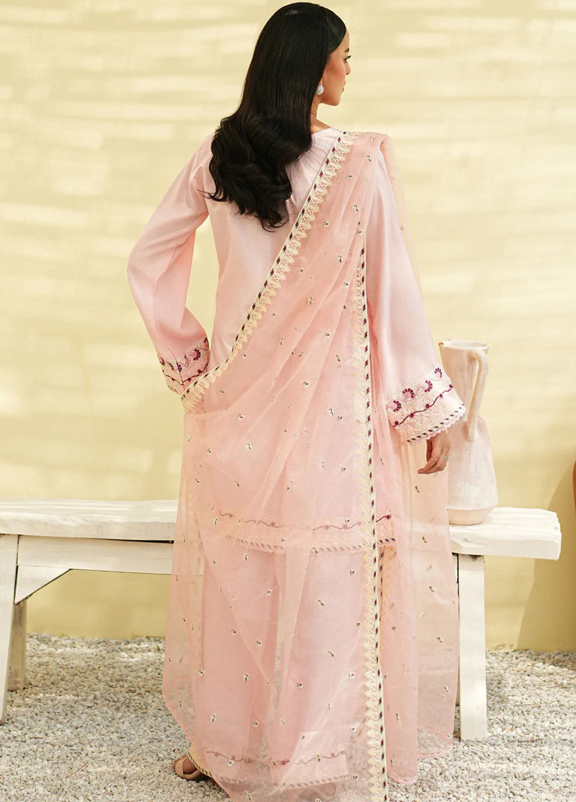 Mannat Clothing Pret Embroidered Viscose 3 Piece Suit Glint