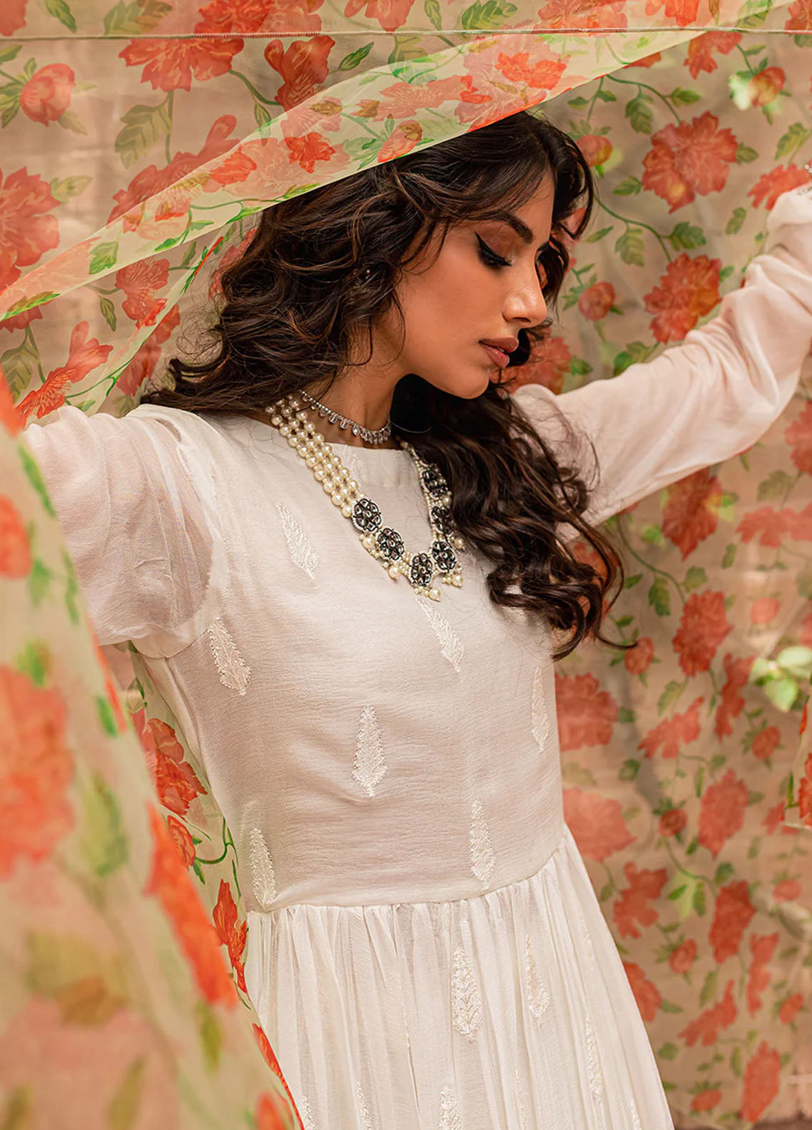 Mannat Pret Embroidered Chiffon 3 Piece Suit Jahanara