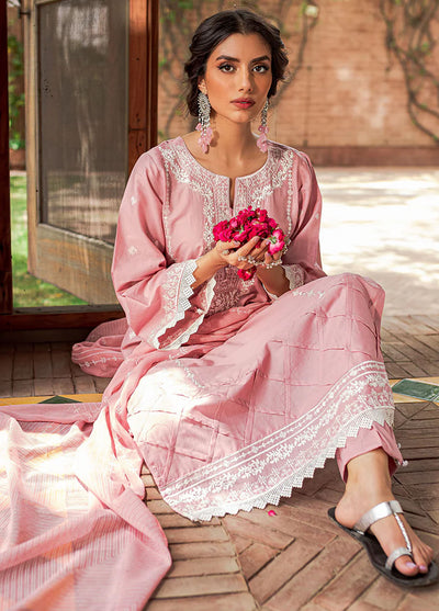 Mannat Pret Embroidered Cotton 3 Piece Suit Masoori