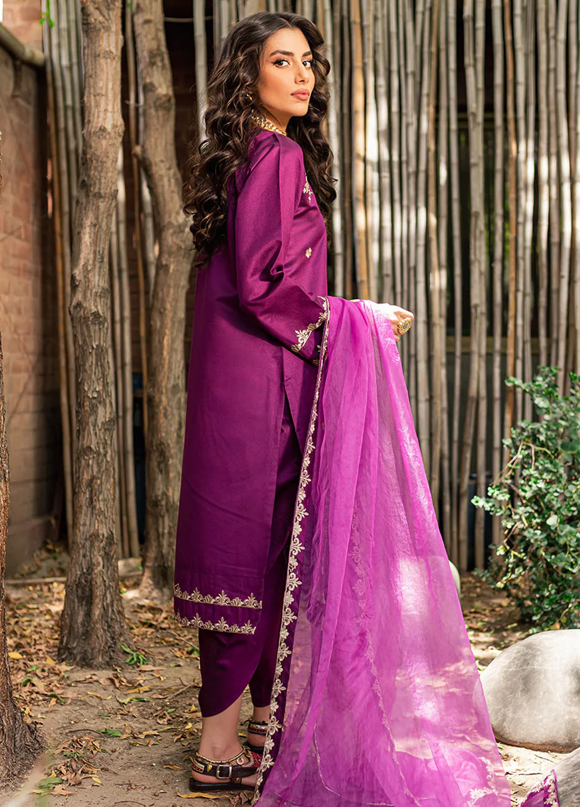 Mannat Pret Embroidered Cotton 3 Piece Suit Shabnami