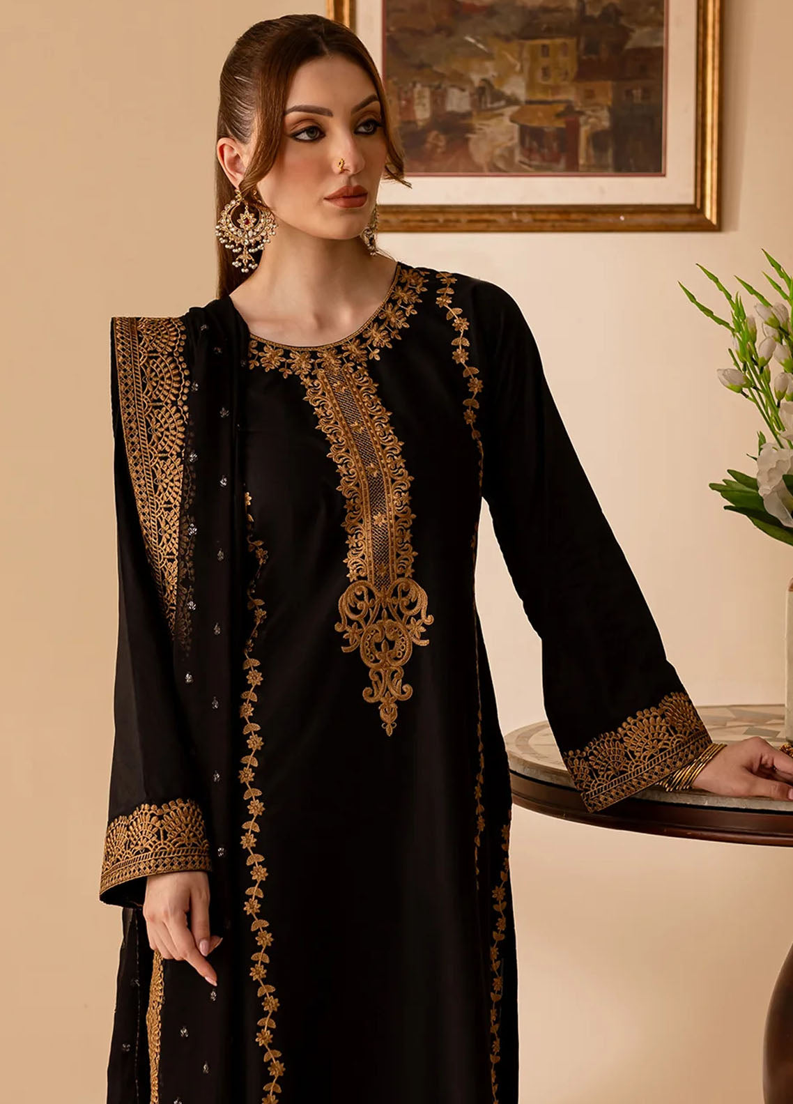 Mannat Pret Embroidered Cotton 3 Piece Suit Zafir