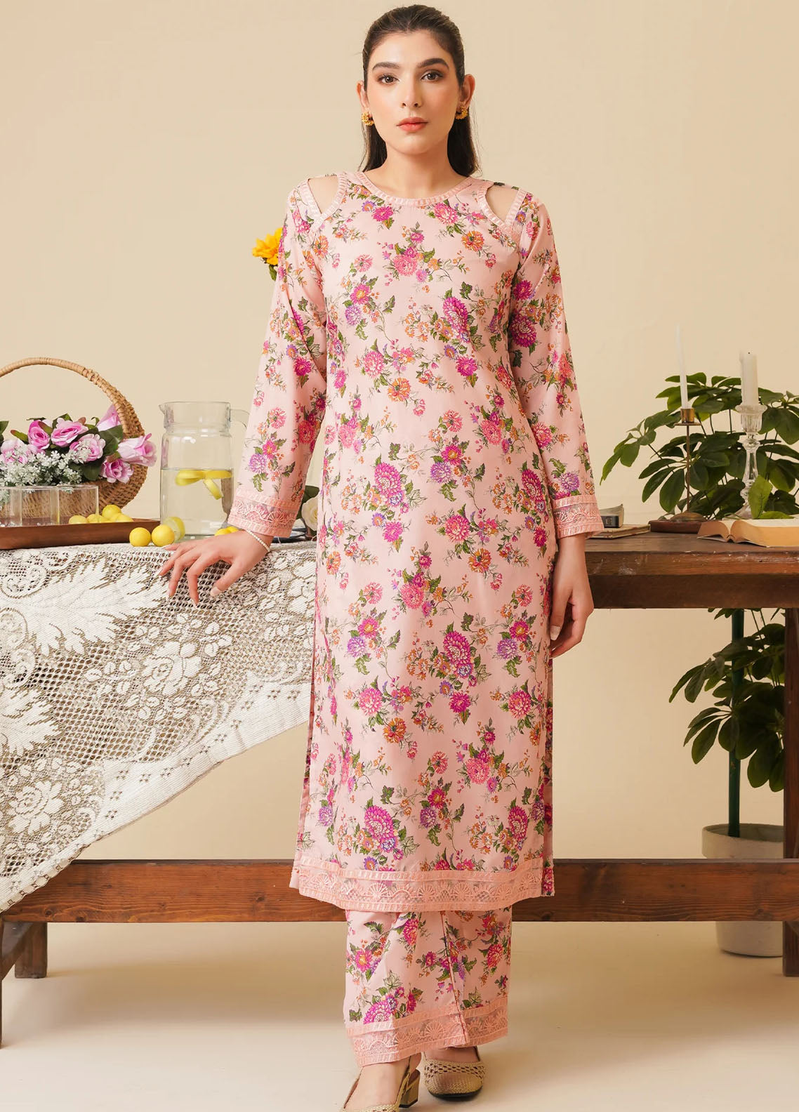 Mannat Pret Embroidered Lawn 2 Piece Suit Blossom