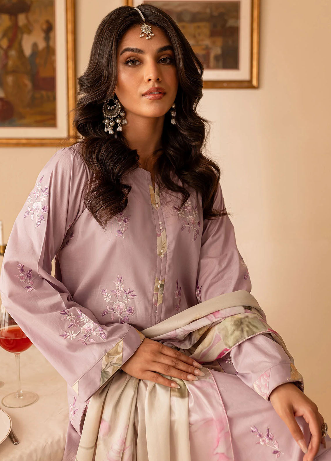 Mannat Pret Embroidered Lawn 3 Piece Suit Amrya