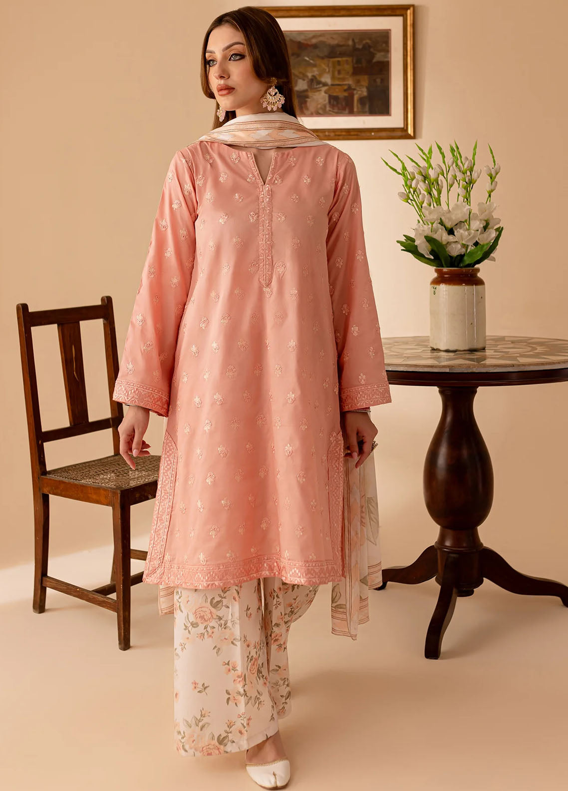 Mannat Pret Embroidered Lawn 3 Piece Suit Eyana