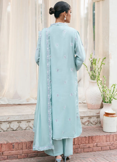 Mannat Pret Embroidered Raw Silk 3 Piece Suit Bali