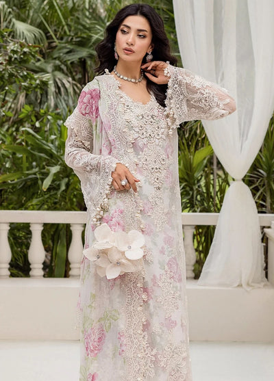 Maria B Embroidered Chiffon Suits Unstitched 3 Piece MB25CU D-01