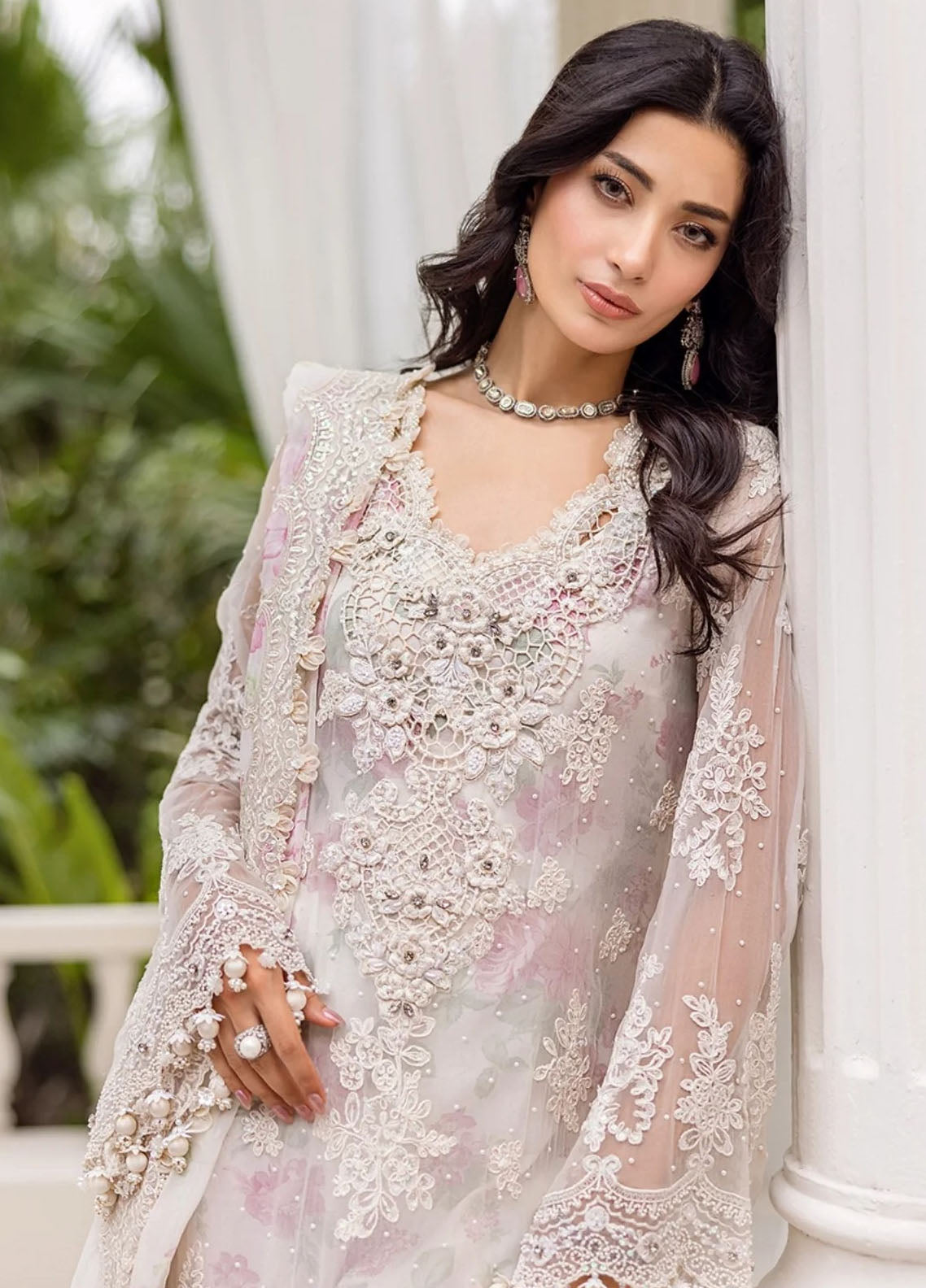 Maria B Embroidered Chiffon Suits Unstitched 3 Piece MB25CU D-01