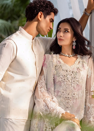 Maria B Embroidered Chiffon Suits Unstitched 3 Piece MB25CU D-01