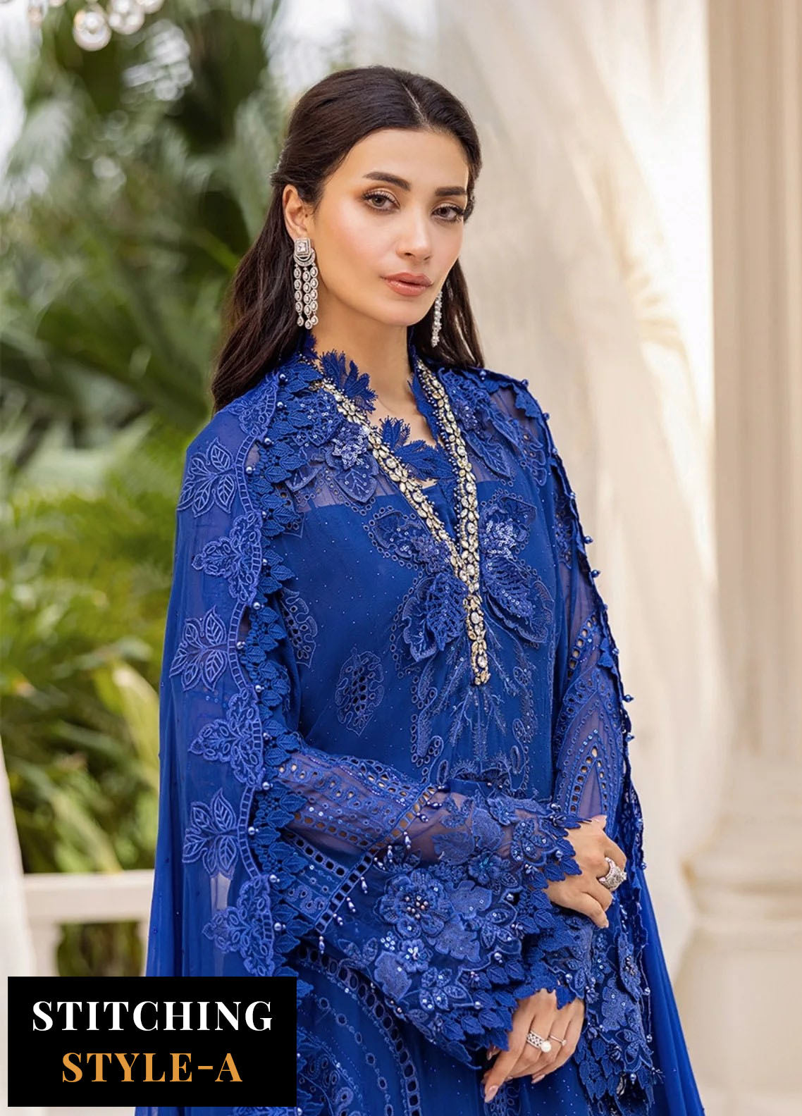 Maria B Embroidered Chiffon Suits Unstitched 3 Piece MB25CU D-03