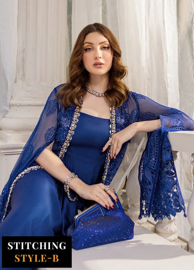 Maria B Embroidered Chiffon Suits Unstitched 3 Piece MB25CU D-03