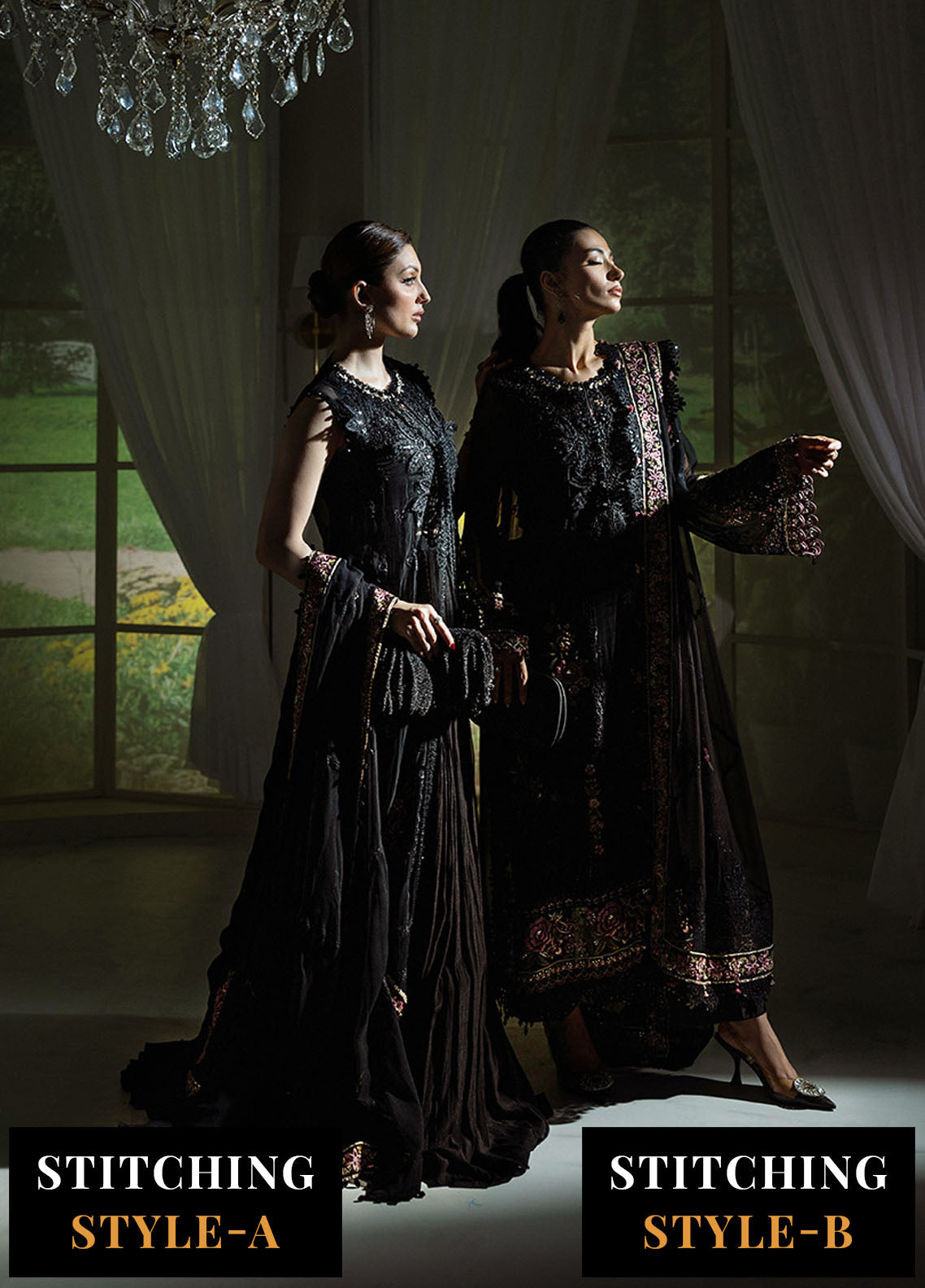 Maria B Embroidered Chiffon Suits Unstitched 3 Piece MB25CU D-04