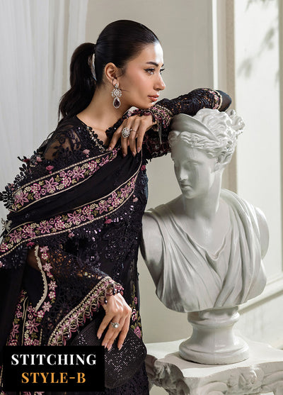 Maria B Embroidered Chiffon Suits Unstitched 3 Piece MB25CU D-04