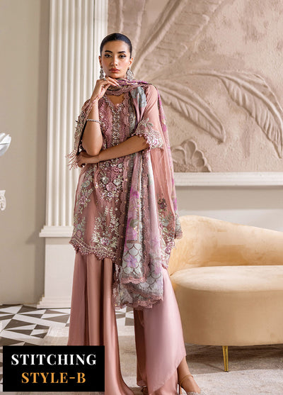 Maria B Embroidered Chiffon Suits Unstitched 3 Piece MB25CU D-05