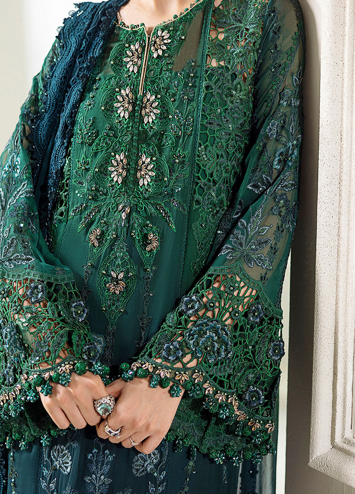 Maria B Embroidered Chiffon Suits Unstitched 3 Piece MB25CU D-06