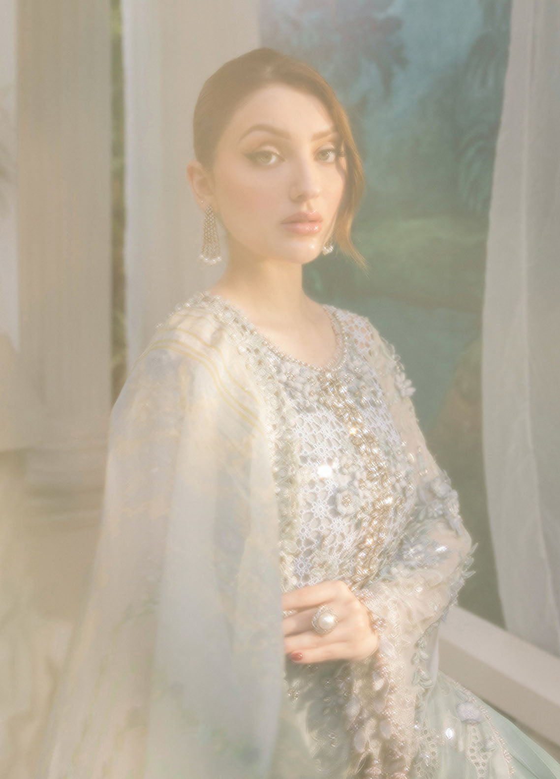 Maria B Embroidered Chiffon Suits Unstitched 3 Piece MB25CU D-07