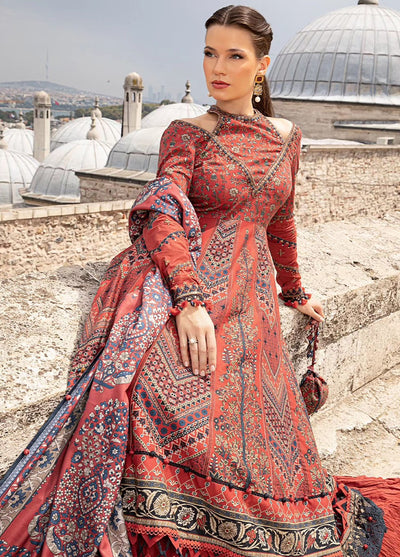 Maria B Embroidered Suit Unstitched 3 Piece MB2424PF 2B - Fall Collection