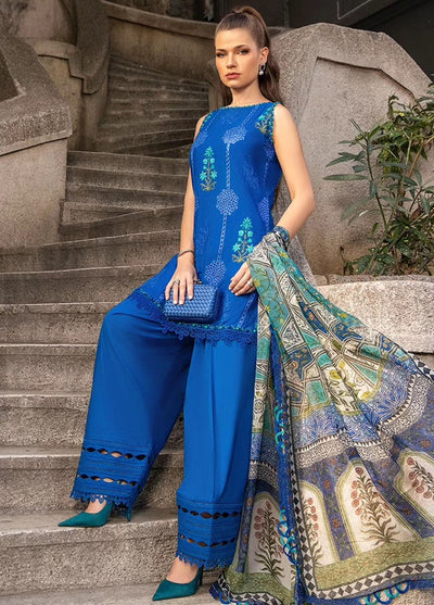 Maria B Embroidered Suit Unstitched 3 Piece MB2424PF 3A - Fall Collection