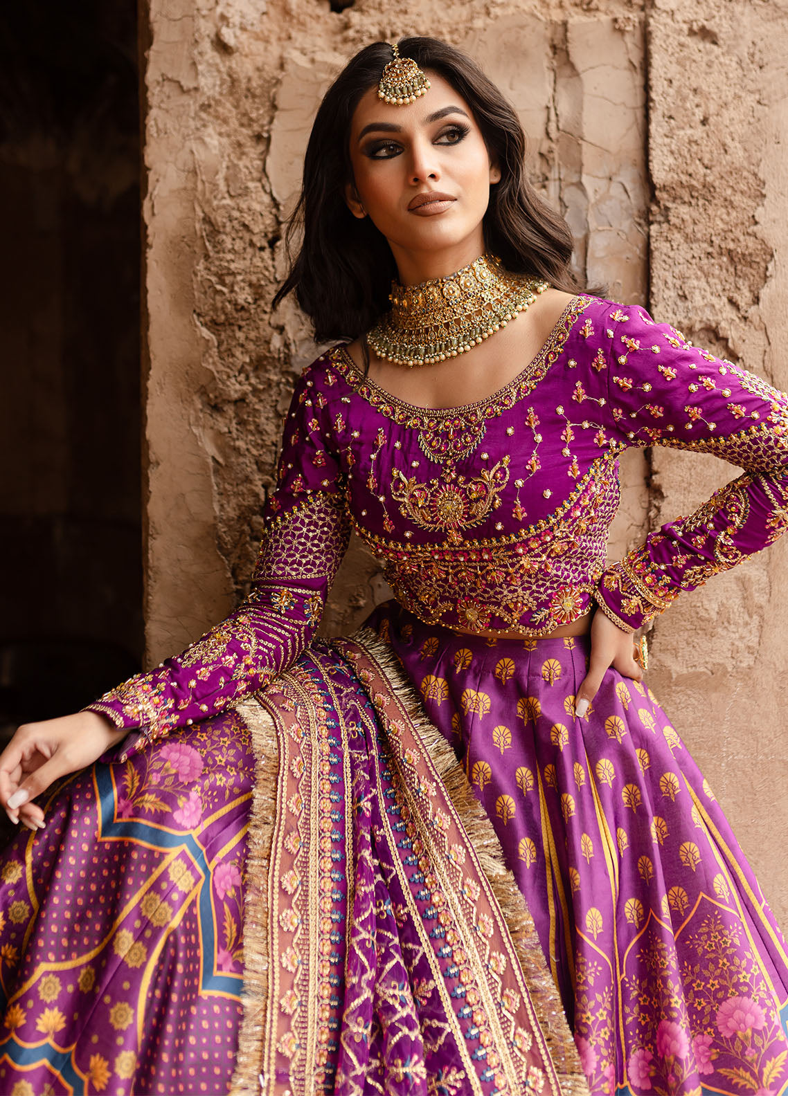 Maria Osama Khan Pret Embroidered 3 Piece Suit Mehva