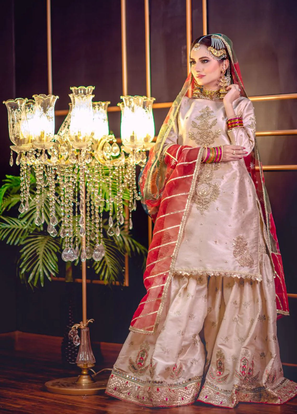 Maroon by Iqra Chaudhry Pret Embroidered Organza 3 Piece Suit Hussna