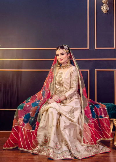 Maroon by Iqra Chaudhry Pret Embroidered Organza 3 Piece Suit Hussna