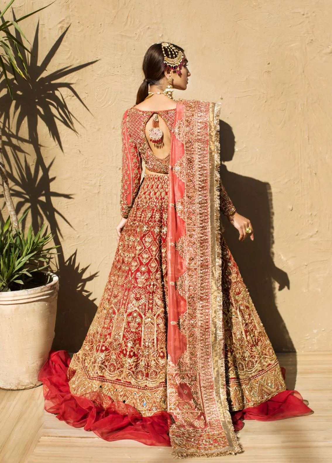 Maroon by Iqra Chaudhry Pret Embroidered Organza 3 Piece Suit Mah Rani