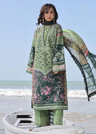 Maryam Hussain Unstitched Luxury Lawn Collection 2024 D-01 Gardenia