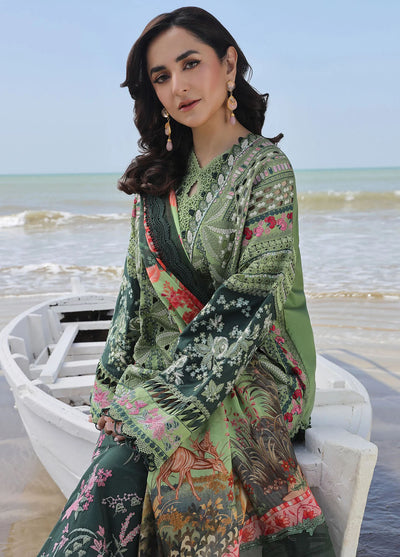 Maryam Hussain Unstitched Luxury Lawn Collection 2024 D-01 Gardenia