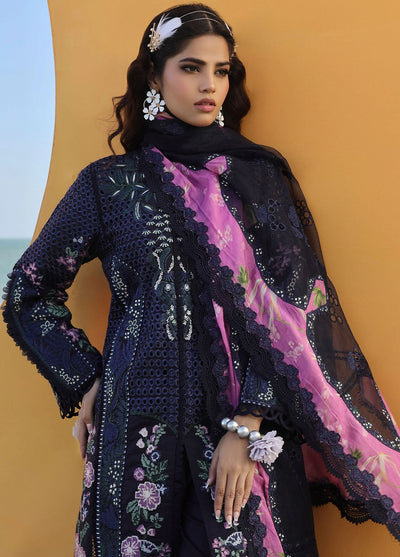 Maryam Hussain Unstitched Luxury Lawn Collection 2024 D-08 Zoya