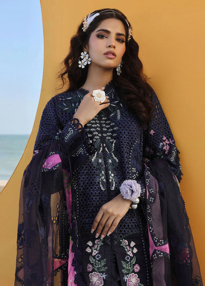 Maryam Hussain Unstitched Luxury Lawn Collection 2024 D-08 Zoya