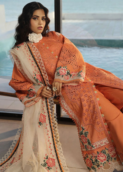 Maryam Hussain Unstitched Luxury Lawn Collection 2024 D-09 Xuri