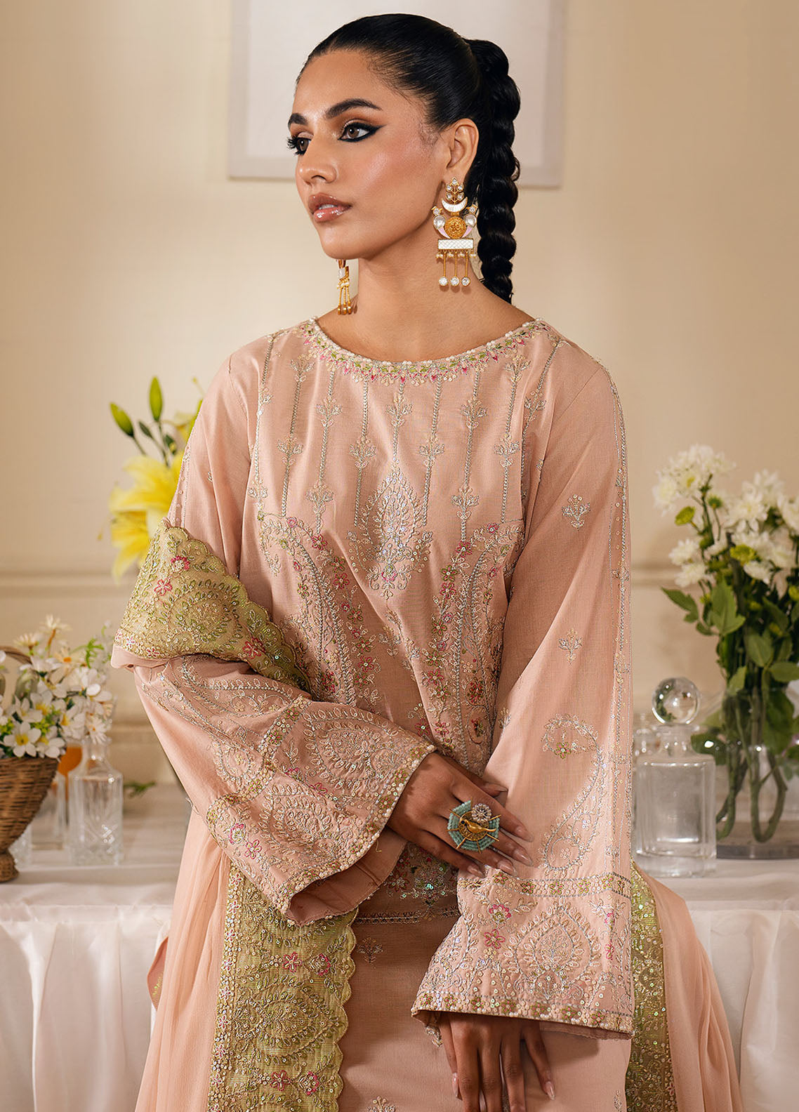 Maryum N Maria Eid Ul Azha Luxury Lawn Collection 2024 Chapter-2 MS24621 Farida