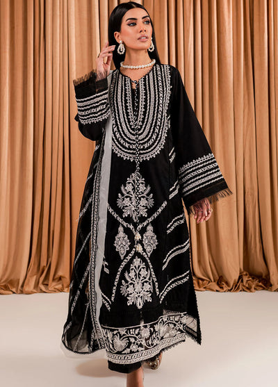 Maryum N Maria Achromatic Unstitched Black & White Collection 2023 MLFD154 Giti