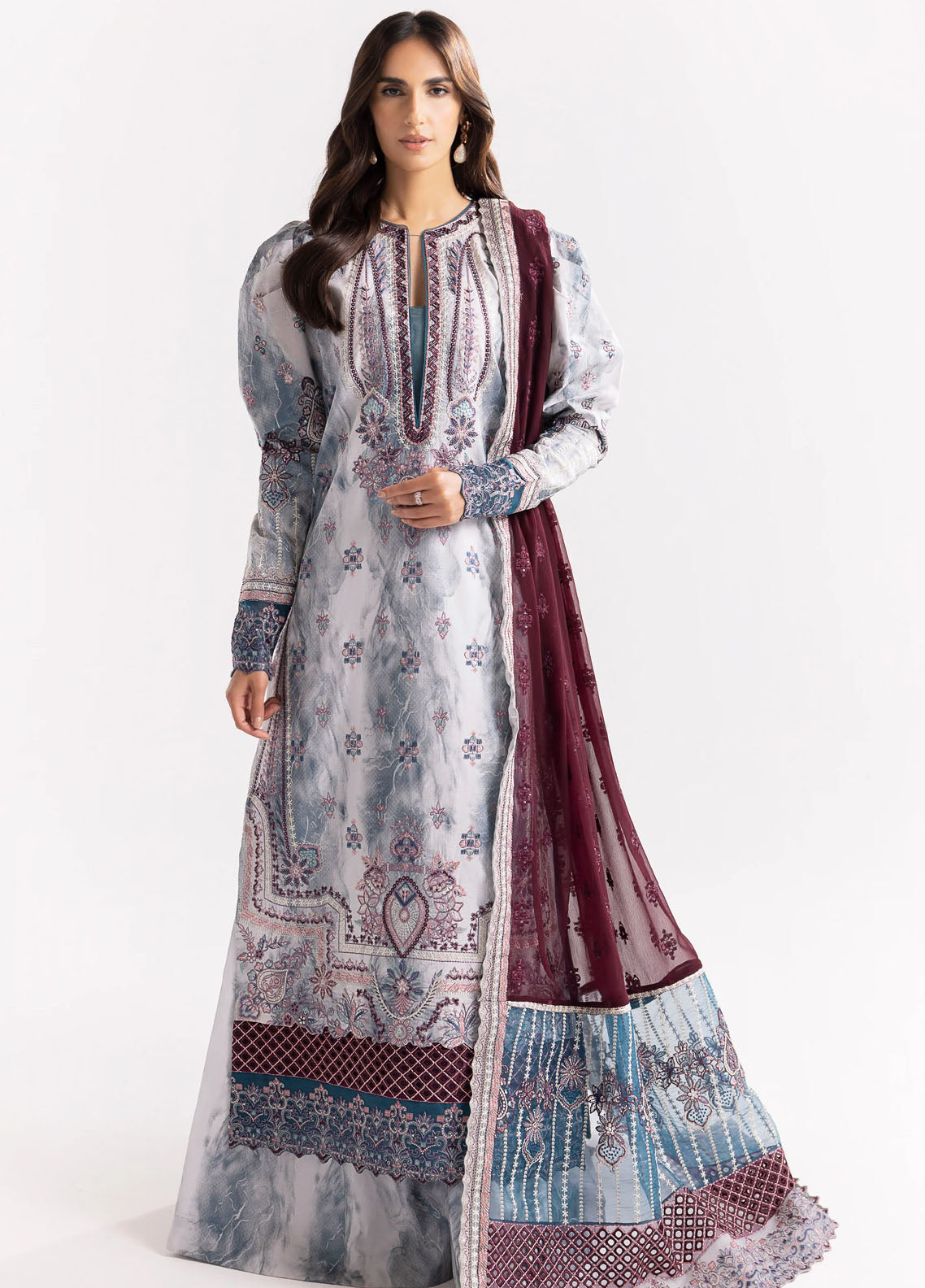 Maryum N Maria Eid Luxury Lawn Collection 2024 MS24590 Jahanara
