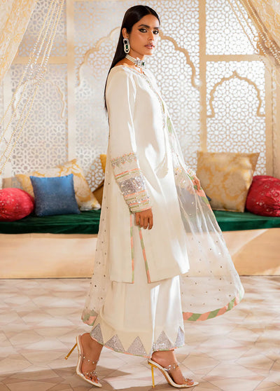 AJR Couture - Abbas Jamil Rajpoot Pret Embroidered Raw silk 3 Piece Suit Shahbano