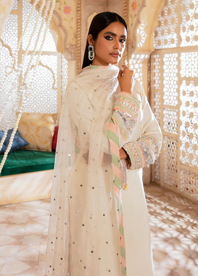 AJR Couture - Abbas Jamil Rajpoot Pret Embroidered Raw silk 3 Piece Suit Shahbano