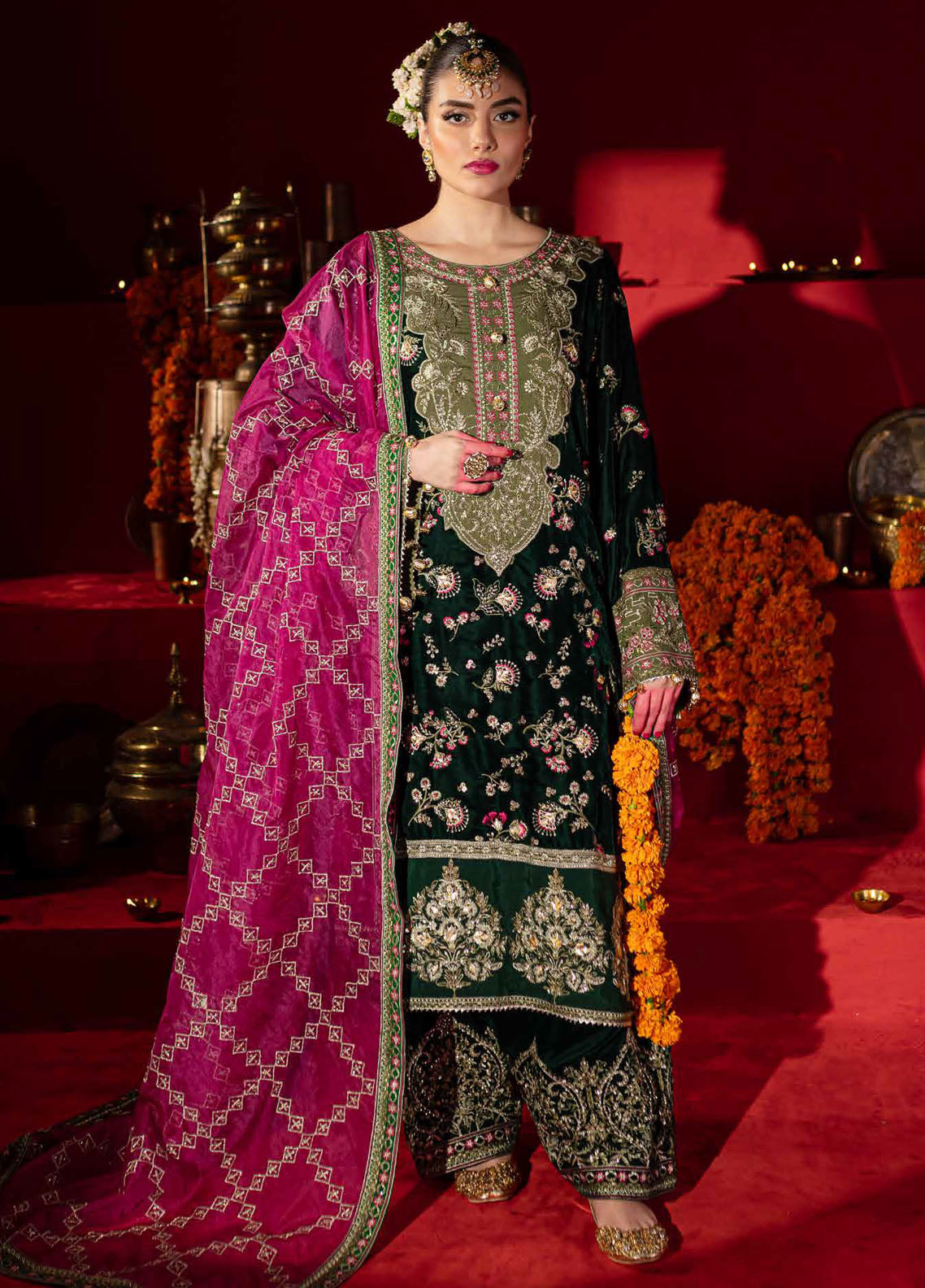Maya By Nureh Unstitched Luxury Velvet Collection 2024 NW-88